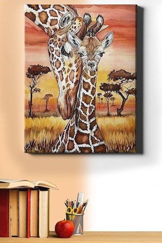 Webstyle Sayılarla Boyama Seti Kasnaklı Anne Zürafa 60 X 75 Cm