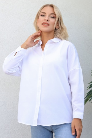 Nurneva Basic Model Gömlek Beyaz-beyaz Beyaz