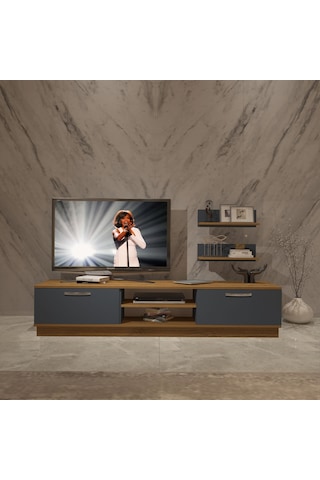 Decoraktiv Eko 4b Mdf Dvd Tv Ünitesi Tv Sehpası Pera - Antrasit