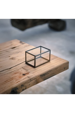 Cam Kutu Antrasit Siyah 10x8x8cm