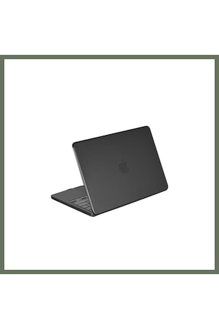 Bezos Apple Uyumlu MacBook Neo Şeffaf Apple Uyumlu MacBook Kapak - Siyah Bezos1