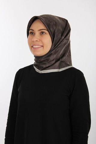 AKER Koyu Gri Twill İpek Eşarp 7208713 - 972 - 90x90 / Siyah Siyah