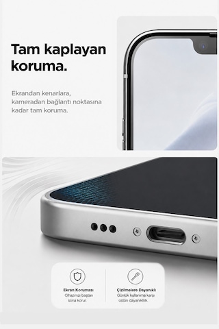 Apple Uyumlu iPhone 16 Pro Max Hayalet Ekran Koruyucu % 100 Cam Temperli Kolay Kurulum Aparatlı