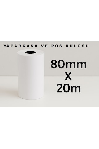 Termal Yazarkasa Ve Pos Rulosu 80 Mm X 20 Metre 400 Lü Koli