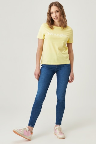 Wrangler High Rise Skinny Fit Dar Kesim Yüksek Bel Çok Dar Paça Lacivert Kadın Esnek Jean Denim Kot Pantolon W27HXR44Z Lacivert