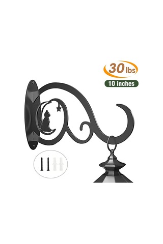 Neevoyu Demir Duvarlı Asma Aracı, Bahçe Bitkileri, Kuş Yemlikleri, Fenerler İçin Dayanıklı, Kolay Kurulum, Siyah, 30 Pound Yük Kapasitesi