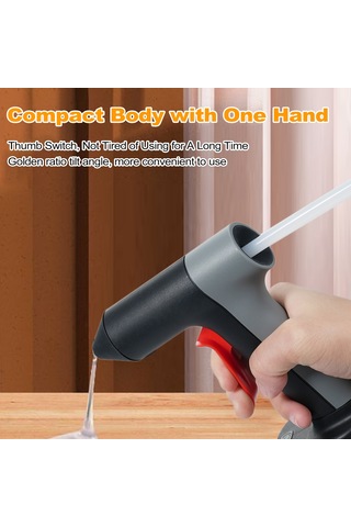 Konesam 3.7v Şarj Edilebilir Sıcak Yapıştırma Tabancası Seti - 20 Adet Yapıştırma Çubuğu, Hızlı Isınma, Usb Şarj, Çift Katmanlı Yanmaz Tasarım