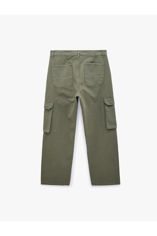 Koton Pamuklu Cepli Straight Fit Kargo Jean Pantolon Haki 6sam40324nd