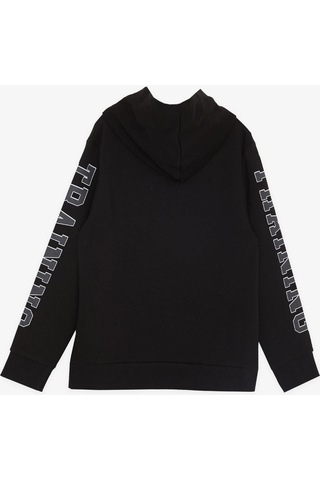 Breeze Girls & Boys Erkek Çocuk Sweatshirt Kapüşonlu Kanguru Cepli 9-14 Yaş, Siyah-siyah