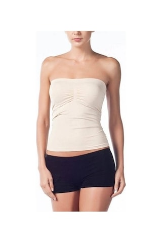Miss Fit Dikişsiz Straplez Büzgülü Atlet 11040
