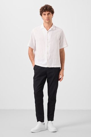 Tommylife Siyah Standart Fit Dokuma Hafif Esnek Chino Erkek Pantolon - 82177 Siyah
