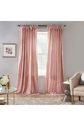 Lexroo Elrene Home Fashions Korena Perde Katlamalı Kadife, Rustik Tarz Çok Renkli
