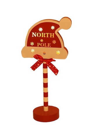 Hyt Tatil Penceresi Noel Masaüstü Atmosferi Led Sıcak Işık Noel Sokak Tabelası Stop Dekoratif Hafif Ahşap