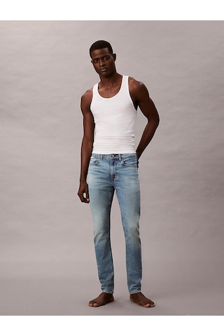 Calvin Klein Erkek Normal Bel Boru Paça Cep Detay Denim Kumaş Mavi Jeans Lv04re700g-2tg-12589 Mavi