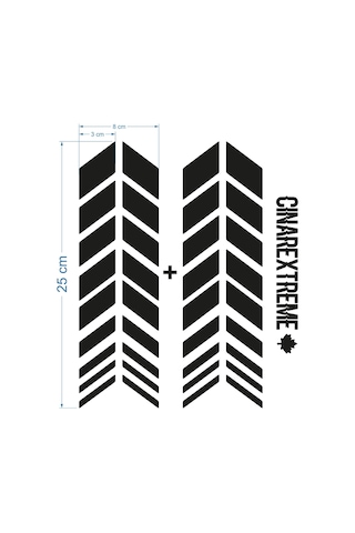 2 Adet Sport Motosiklet Çamurluk Reflektif Kırmızı Kask Sticker Çınar Extreme