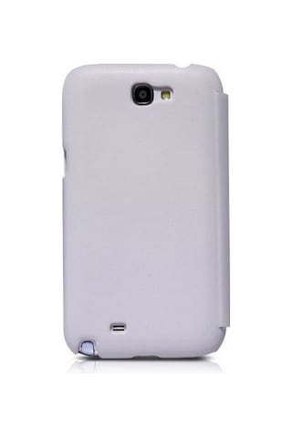 Nillkin N7100 Galaxy Note 2 İle Uyumlu Yana Açılan Kapaklı Kılıf Beyaz Renk