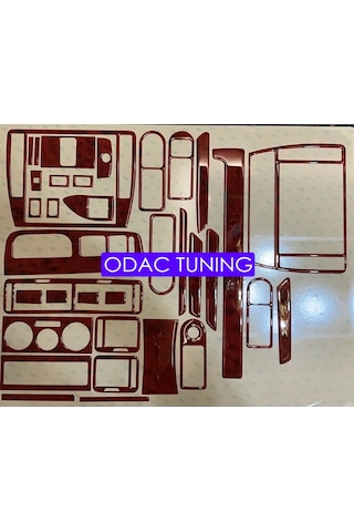 Passat B5, B5.5 Torpido, Konsol, Trim, Göğüs Kaplama Maun Renk