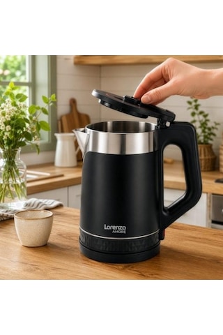 Lorenzo Lrz-1124 Amore 1.8 Litre 1500 Watt Çelik Elektrikli Su Isıtıcı