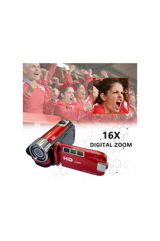 Xindoker Siyah D100 Dijital Dv Kameralı - 1080p Full Hd Video, 16mp Fotoğraf, 16x Dijital Zoom, 2.7" Lcd Ekran, Bl-5c Batarya