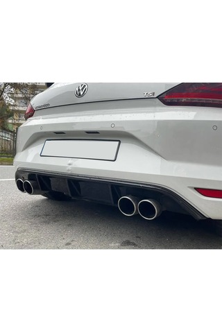 Vw Scirocco Mk1.5 Difüzör Parlak Siyah Sol Çiftli 2014 2015 2016 2017 Arka-difizör-bodykit-ek-karlık