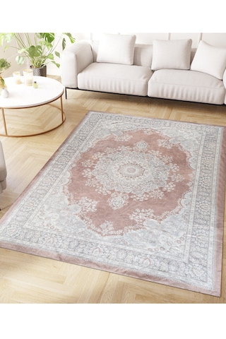 Modern Desenlerde Kadife Dokulu Lastikli Süngerli Kaymaz Yıkanabi Gri