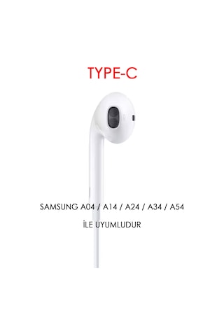 Samsung A04 / A14 / A24 / A34 / A54 Uyumlu Type-c Kulaklık Mt293a4series Diğer