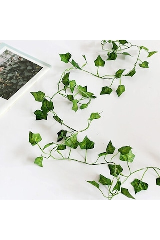 Yeşil Yapraklı 230 Cm Yapay Sarmaşık Peri Led Işık 3 Metre Gün Işığı Yeşil