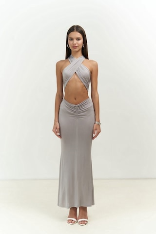 Mai Collection Mai Studios Co. Jolie Gri Crop Etek Takım Gri