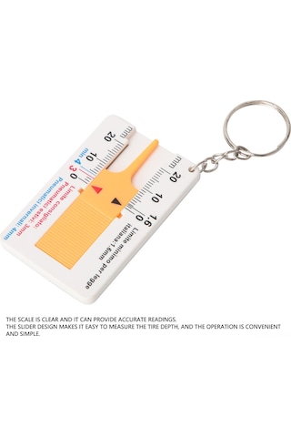 Yaozixa Plastik Lastik Derinlik Ölçer 0-20mm, Keskin Skala, Hassas Okuma, Taşınabilir, Dayanıklı, Kaydırıcı Tasarım