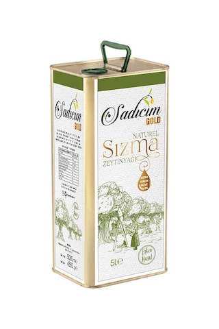 Sadıcım Erken Hasat Naturel Sızma Zeytinyağı Teneke 5 L