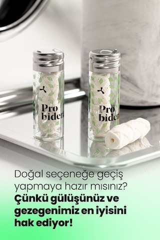 Doğal Saf Ipek Nane Aromalı Diş Ipi Plastiksiz Cam Şişede 30m Hassas Diş Eti Temizliği
