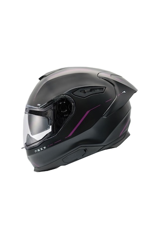 Nexx Y.100R React Kapalı Motosiklet Kaskı Mor S