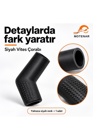 Motenar Siyah Motosiklet Vites Çorabı Pedal Kılıfı 1 Adet
