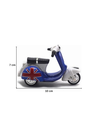 10 Cm Maket Scooter Metal Retro Tasarımlı Oyuncak Motor Çok Renkli