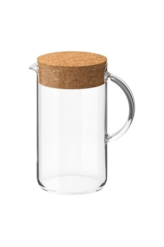 Sumuhome 365+ Mantar Kapaklı Isıya Dayanıklı Cam Sürahi 1.5 Lt