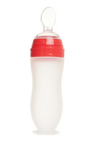 Bebedor Silikon Kaşıklı Biberon 120ml +6 Ay Şeffaf Kod:7509 6 Lı