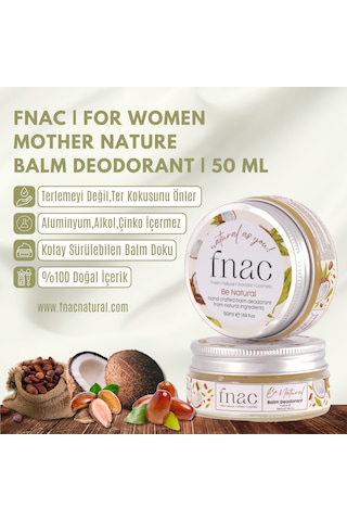 Fnac Doğal İçerikli Be Natural Ter Kokusu Önleyici Unisex Krem Deodorant 50 ML
