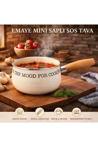 Lexroo Emaye Mini Saplı Sos Tavası Çok Renkli