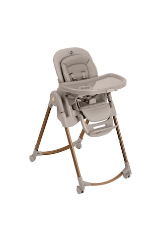 Maxi-Cosi Minla Plus 6'sı Bir Arada Ahşap Görünümlü 4 Tekerlekli Mama Sandalyesi Beige