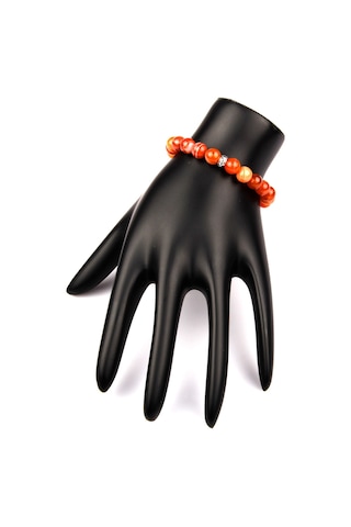 Madagaskar Akik Doğal Taş Bileklik 8 Mm Küre Kesim