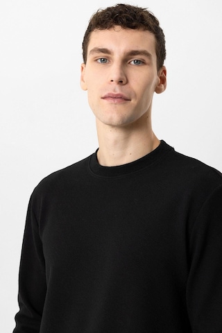 Backandbond Siyah Regular Fit Baskılı Bisiklet Yaka Sweatshirt