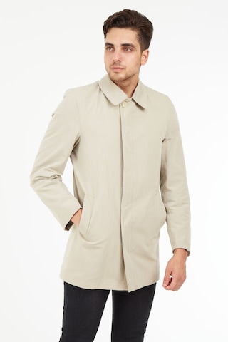 Sposo 1668 Düğmeli ve Fermuarlı Bej Erkek Kısa Pardesü Bej