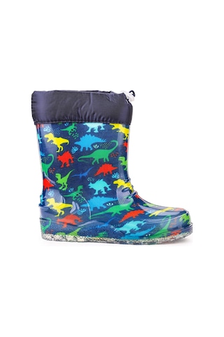 Kiko Kids Savana Su Geçirmez Erkek Çocuk Yağmur Çizmesi Lacivert - Sarı