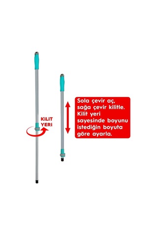 Smarter Magıc Mop + 3 Yedek Mop Paspas Mandallı Yüzey Temizlik Havlusu Bezi Uyumlu