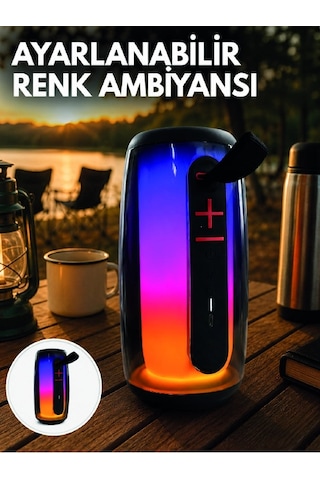 Plentifulrgb Aydınlatmalı Kablosuz Bluetooth Hoparlör Usb Bellek Tf Kart Destekli