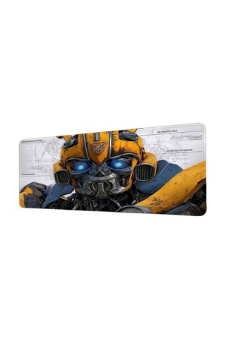 Bumblebee Sarı Robot Blueprint 40x90 Cm Oyuncu Mousepad Kaymaz Taban Büyük Boy