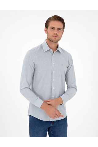Pierre Cardin Erkek İndigo Gömlek Desenli 50297468-vr028 İndigo