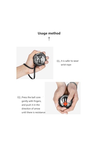Autostart Çantalı Multilight Powerball Bilek Egzersiz Topu Siyah