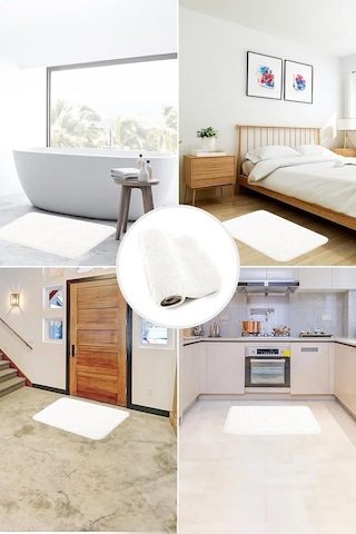 Brillahome Kaymaz Taban, Tekli Post Peluş Banyo Paspası, Kaymaz Taban 50 80 Cm 001