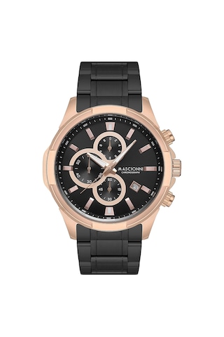 Mascionni Siyah Çelik Kordon Erkek Kol Saati Lm.1.2189.04 Rose Gold